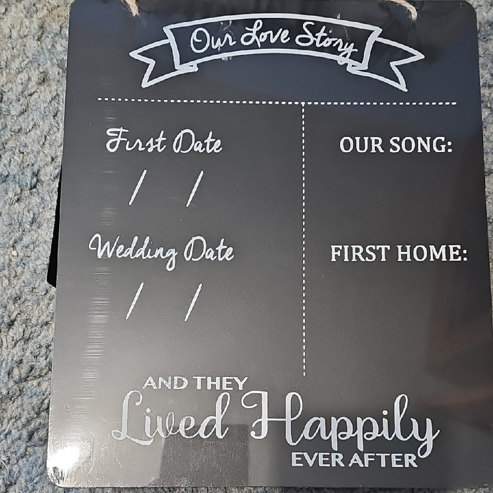 Black and White Love Story Wall Decor